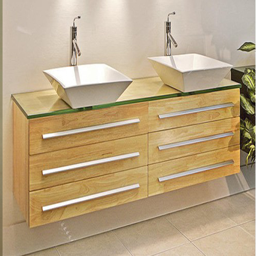 Wood bathroom cabinet