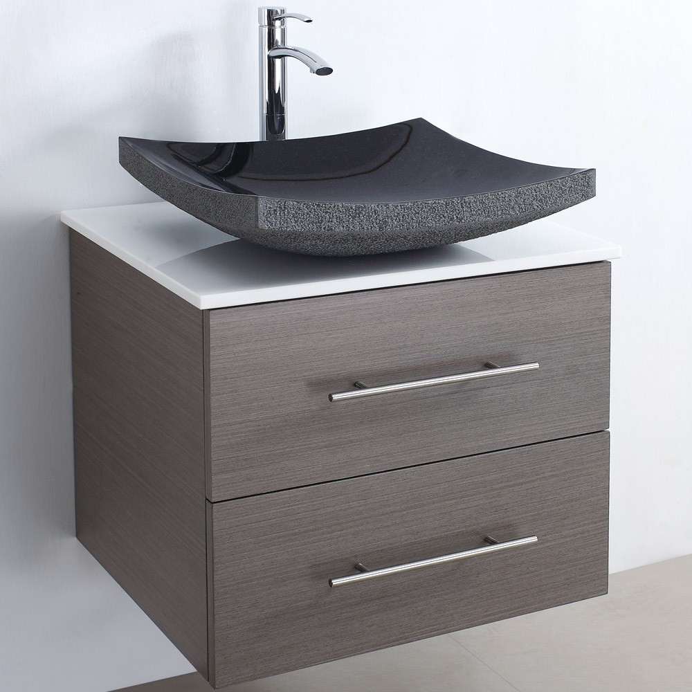 Wood veneer bathroom cabinet SW-V003