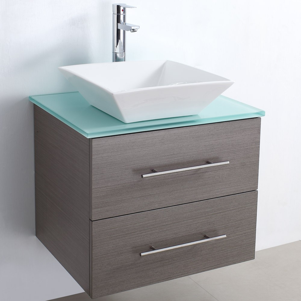 Wood veneer bathroom cabinet SW-V005