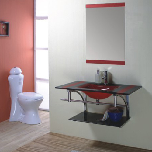 GLASS bathroom cabinet SW-G010